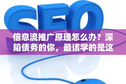 信息流推广原理怎么办？深陷债务的你，最该学的是这个！